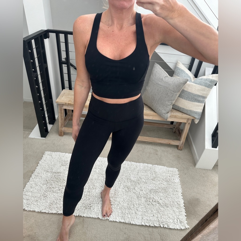 Lululemon Free To Be Longline Bra Black Strappy Back Sports Bra | Size 6 - Picture 3 of 10